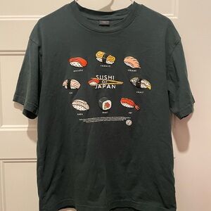 Cotton On Dark Green Sushi Graphic Tee